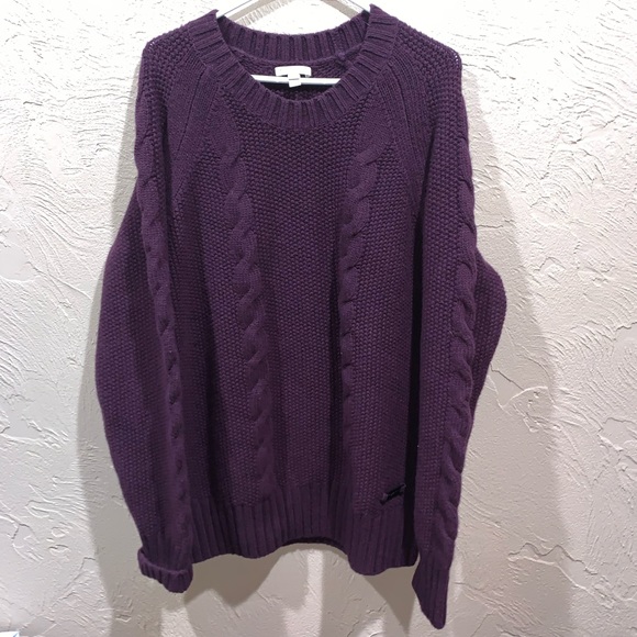 Burberry Brit Lambswool Cable Knit Sweater Men's